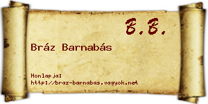 Bráz Barnabás névjegykártya